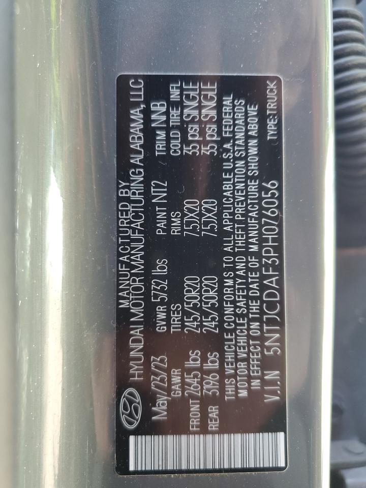 2023 Hyundai Santa Cruz Night VIN: 5NTJCDAF3PH076056 Lot: 62317335
