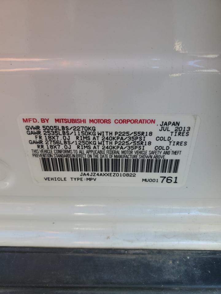 2014 Mitsubishi Outlander Gt VIN: JA4JZ4AXXEZ010822 Lot: 60328445
