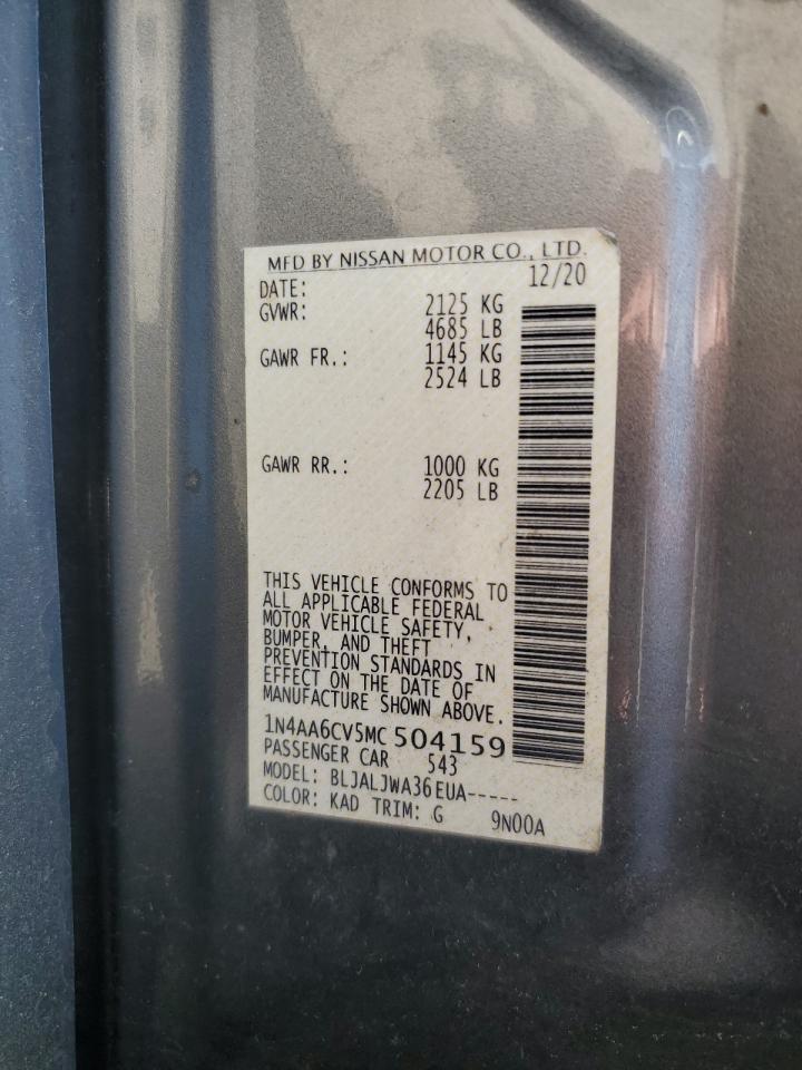 1N4AA6CV5MC504159 NISSAN MAXIMA 2021