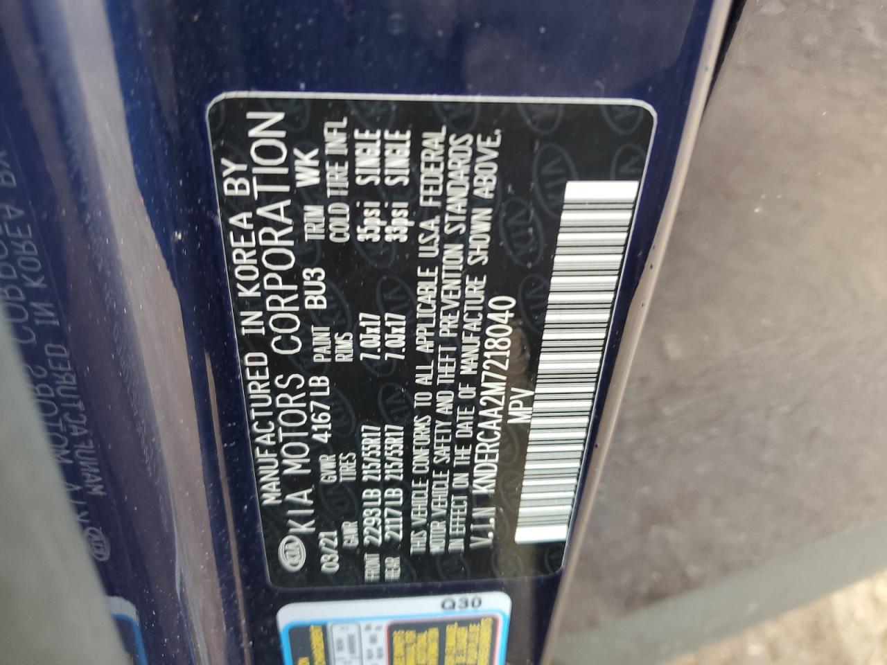 KIA SELTOS 2021 VIN KNDERCAA2M7218040 фото 13