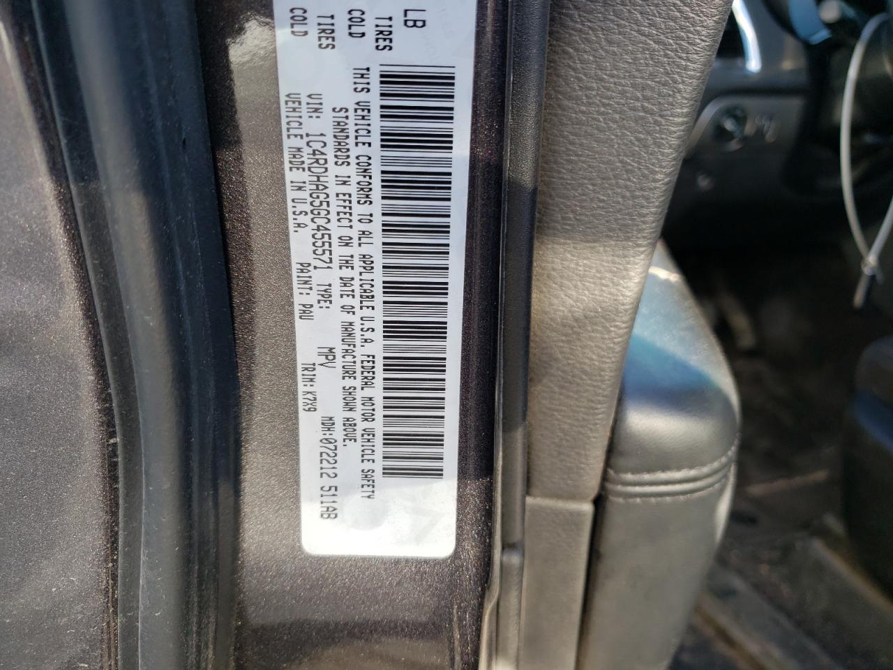 2016 Dodge Durango Sxt VIN: 1C4RDHAG5GC455571 Lot: 63213705