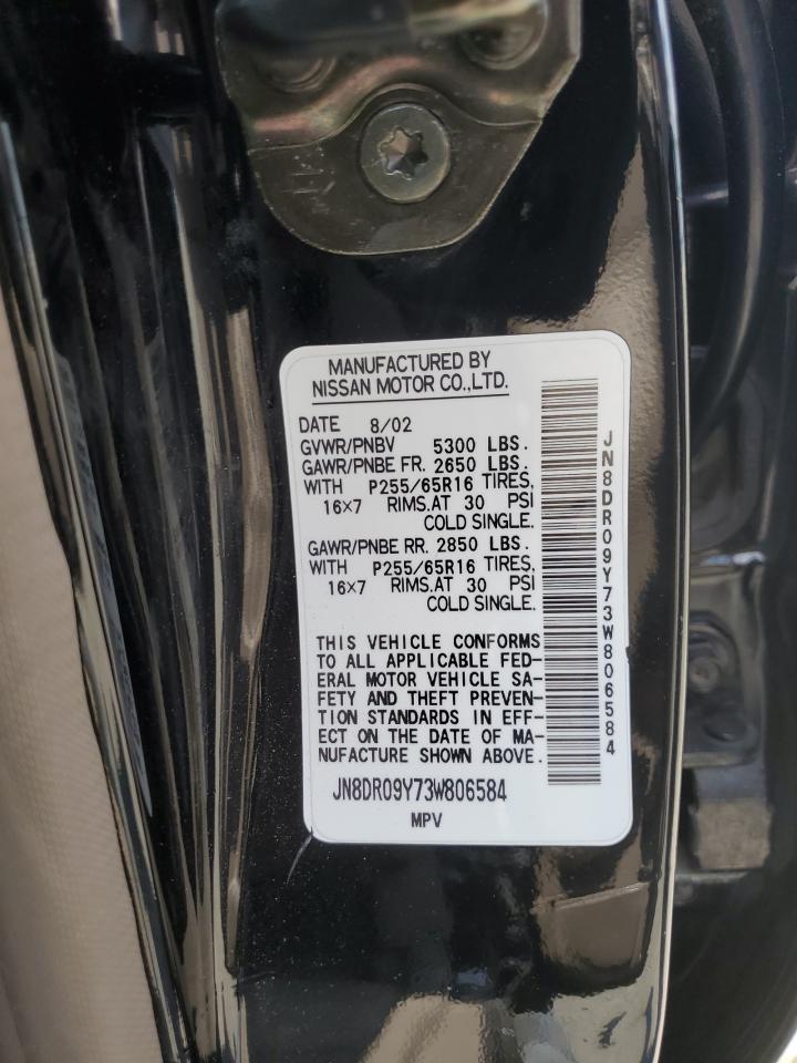 2003 Nissan Pathfinder Le VIN: JN8DR09Y73W806584 Lot: 61844655