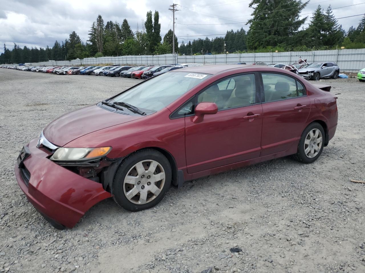 2008 Honda Civic Lx за продажба в Graham, WA - Rear End