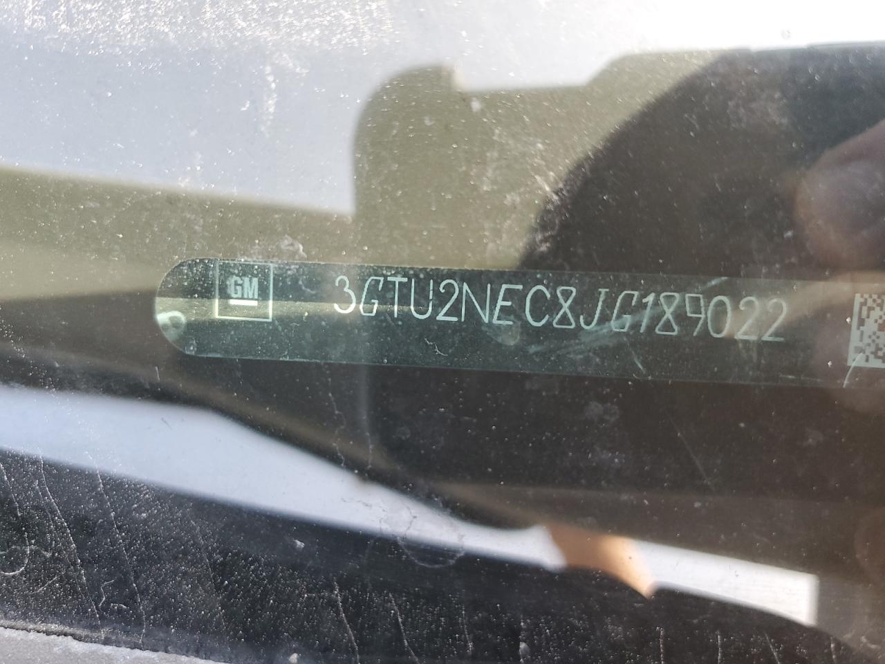 2018 GMC Sierra K1500 Slt VIN: 3GTU2NEC8JG189022 Lot: 59391195