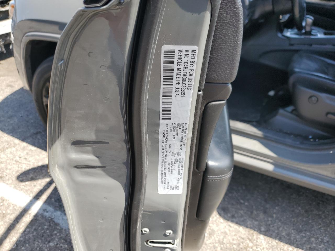 2020 Jeep Grand Cherokee Laredo VIN: 1C4RJFAG8LC362051 Lot: 60264555