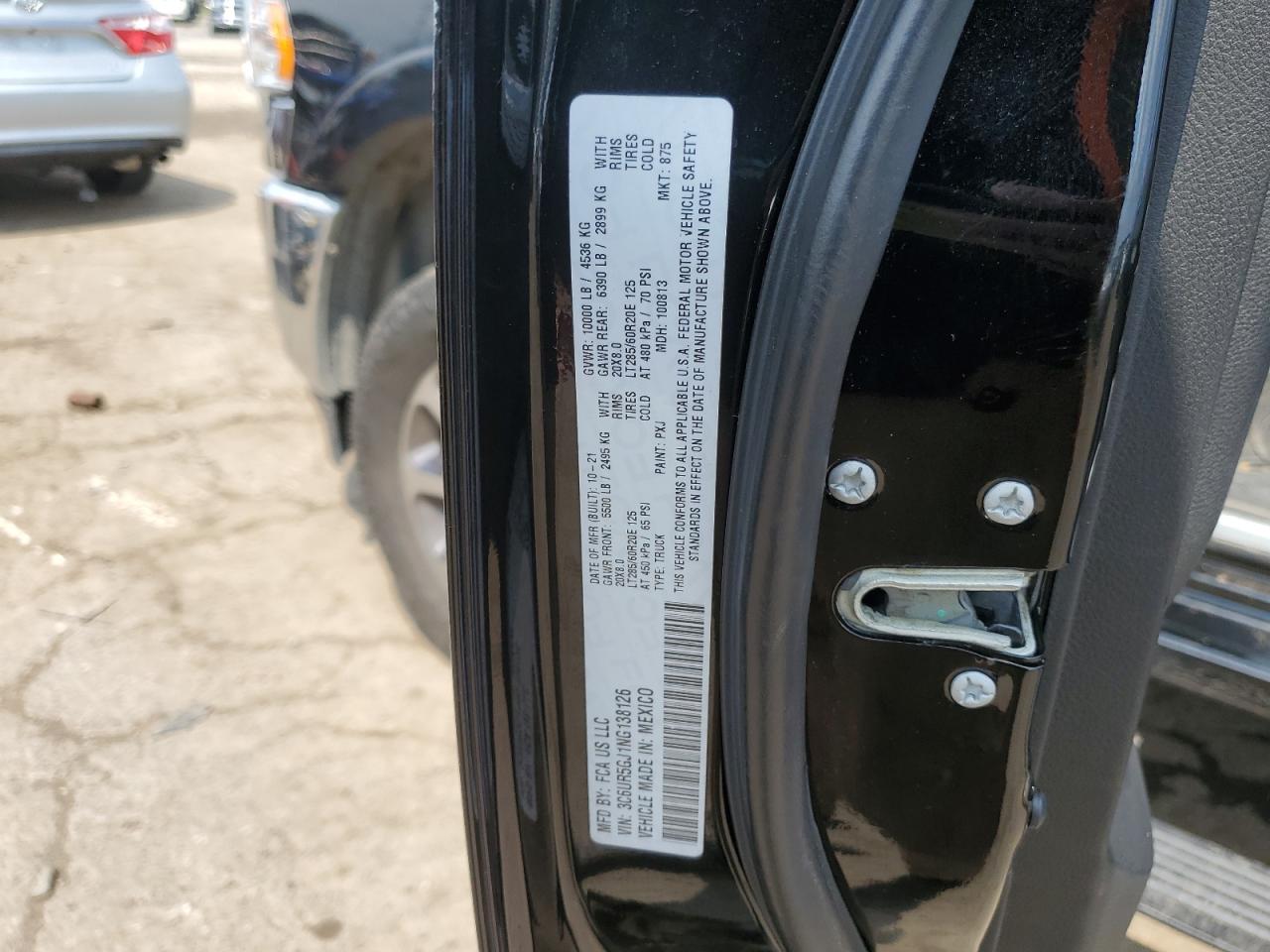 2022 Ram 2500 Longhorn VIN: 3C6UR5GJ1NG138126 Lot: 62391785