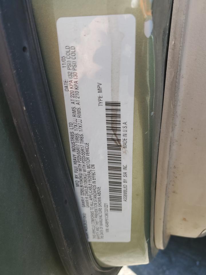 2006 Subaru Legacy Outback 2.5I VIN: 4S4BP61C967331221 Lot: 62431885
