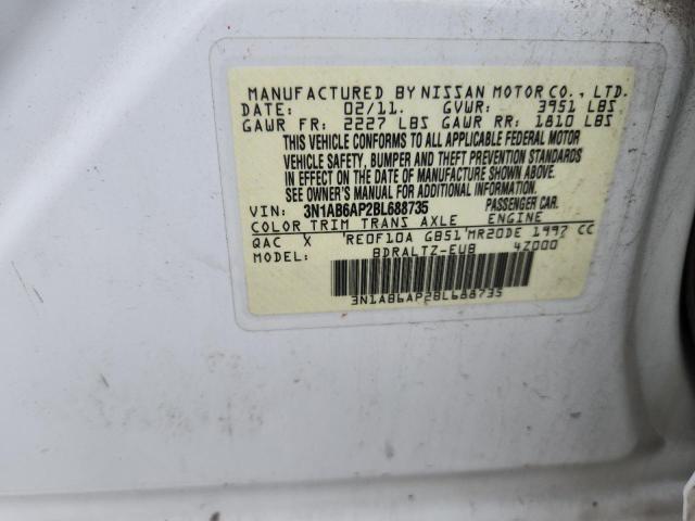 2011 NISSAN SENTRA 2.0  