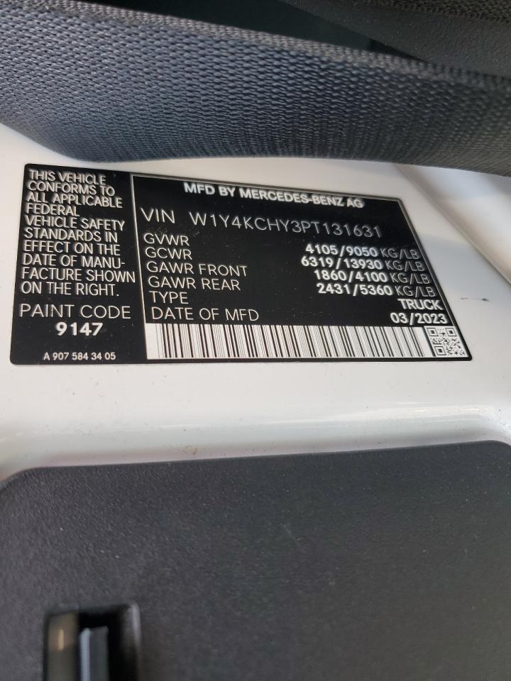 2023 Mercedes-Benz Sprinter 2500 VIN: W1Y4KCHY3PT131631 Lot: 60133475