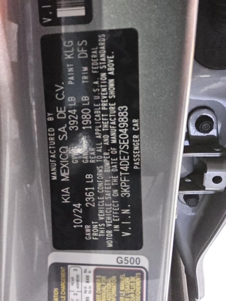 KIA K4 LX 2025 VIN 3KPFT4DE7SE049883 zdjęcie 13