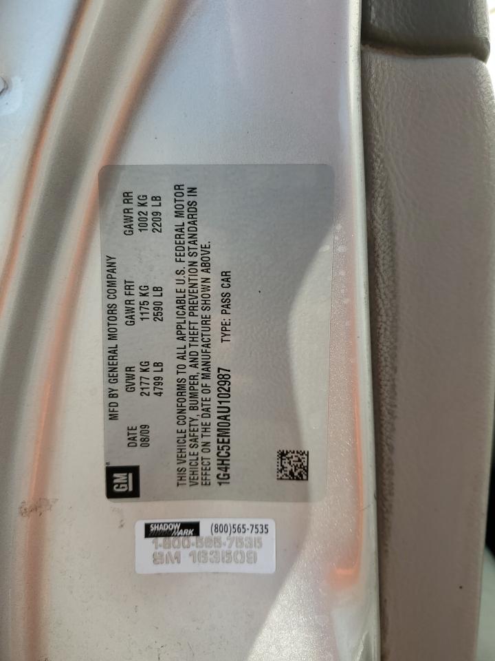 2010 Buick Lucerne Cxl VIN: 1G4HC5EM0AU102987 Lot: 59333035
