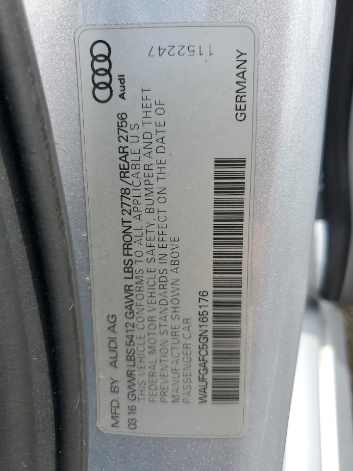 2016 Audi A6 Premium Plus VIN: WAUFGAFC5GN165176 Lot: 62768605