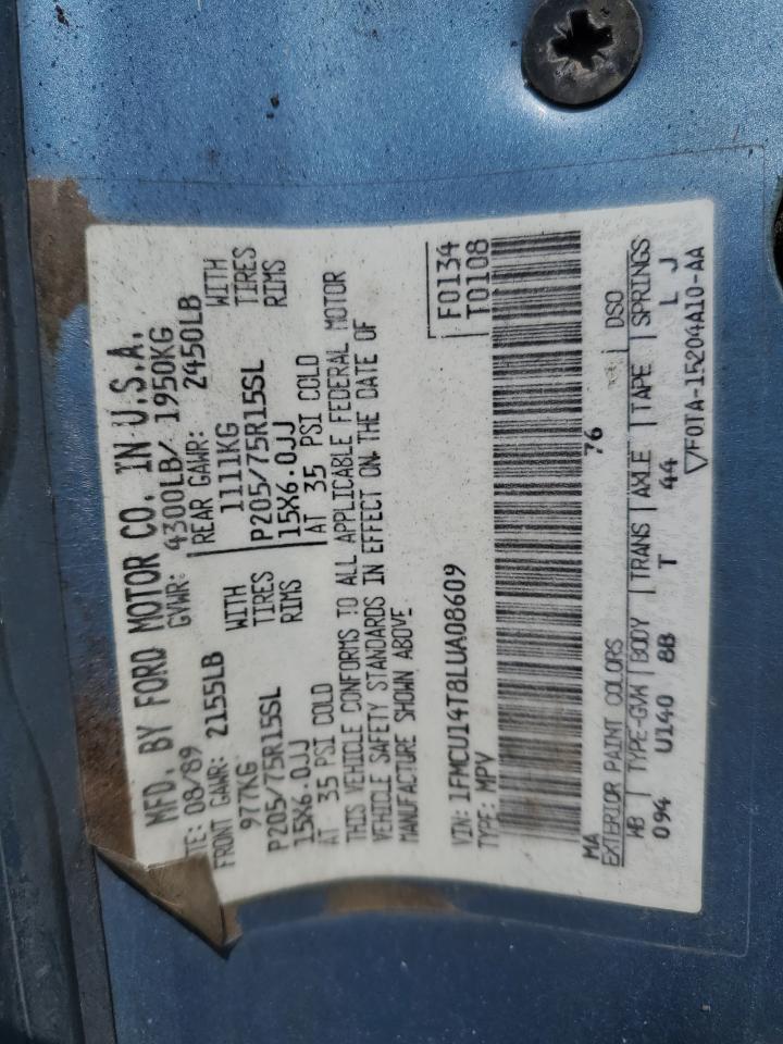 1996 Ford Bronco Ii VIN: 1FMCU14T8LUA08609 Lot: 61144575