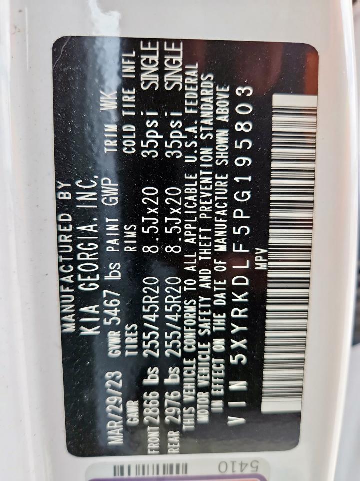 2023 Kia Sorento Sx VIN: 5XYRKDLF5PG195803 Lot: 59473785