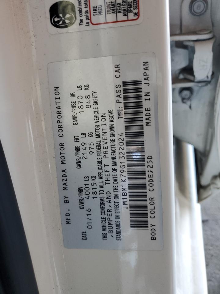 2016 Mazda 3 Sport VIN: JM1BM1K79G1322024 Lot: 57464865