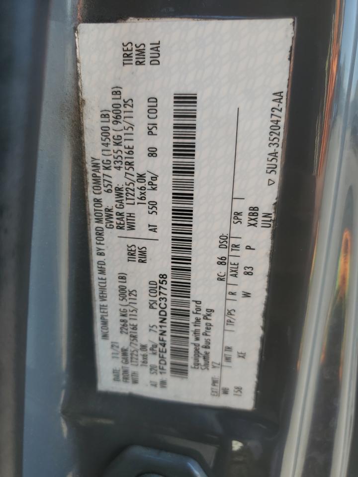 FORD ALL Models 2022 VIN 1FDFE4FN1NDC37758 photo 13