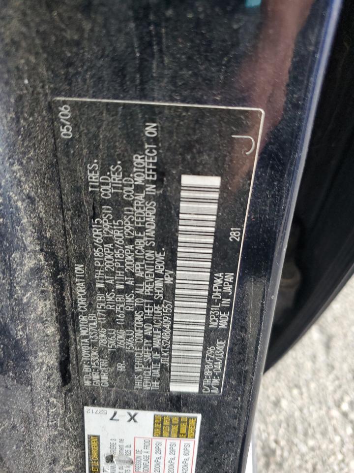 TOYOTA SCION 2006 VIN JTLKT324864091557 zdjęcie 13