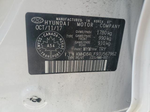 2018 HYUNDAI ELANTRA SEL  