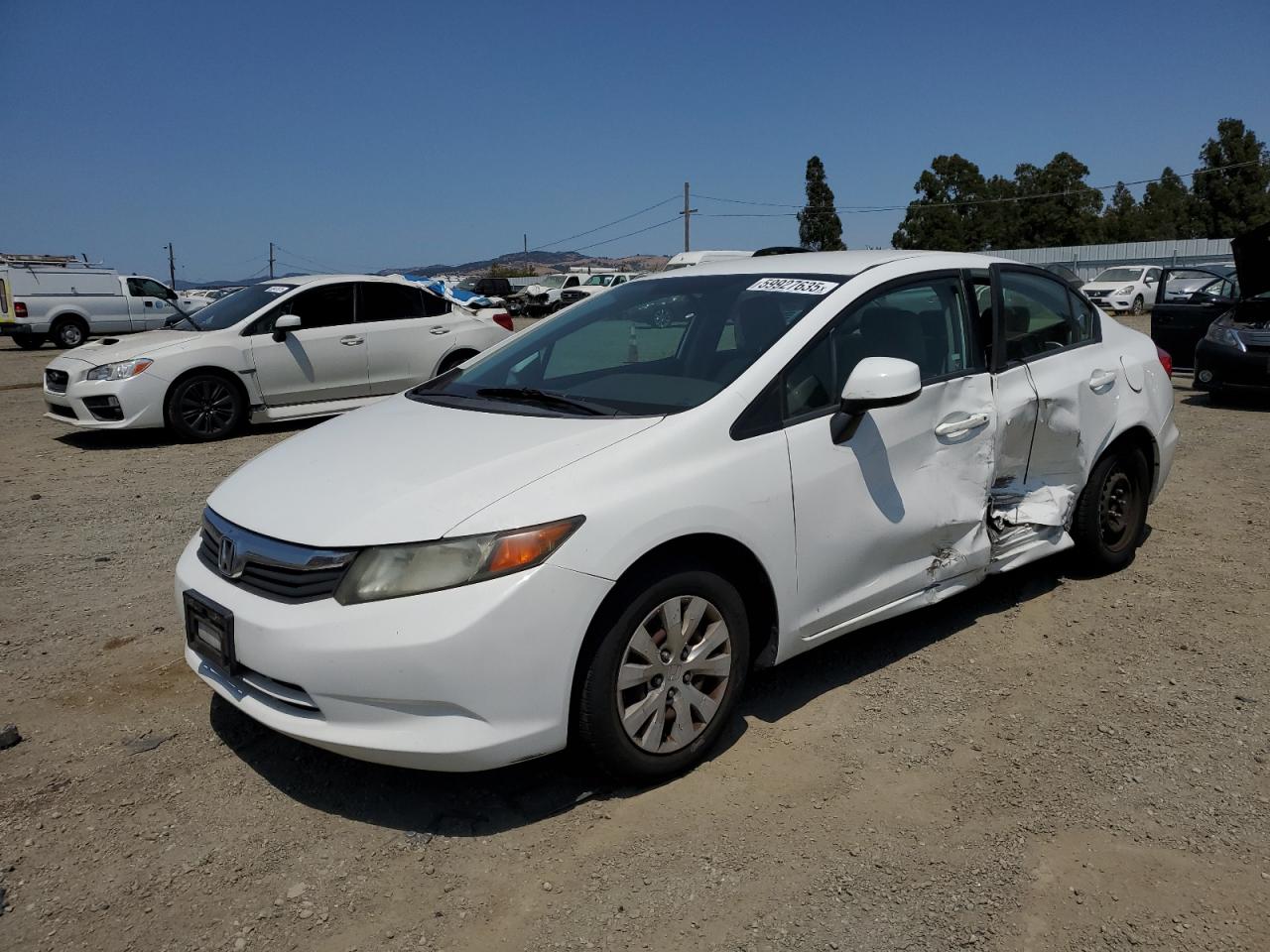 2012 Honda Civic Lx იყიდება American Canyon-ში, CA - Side