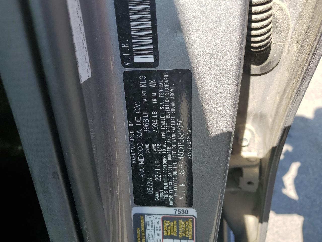 2023 Kia Forte Gt VIN: 3KPF44ACXPE685950 Lot: 62287825