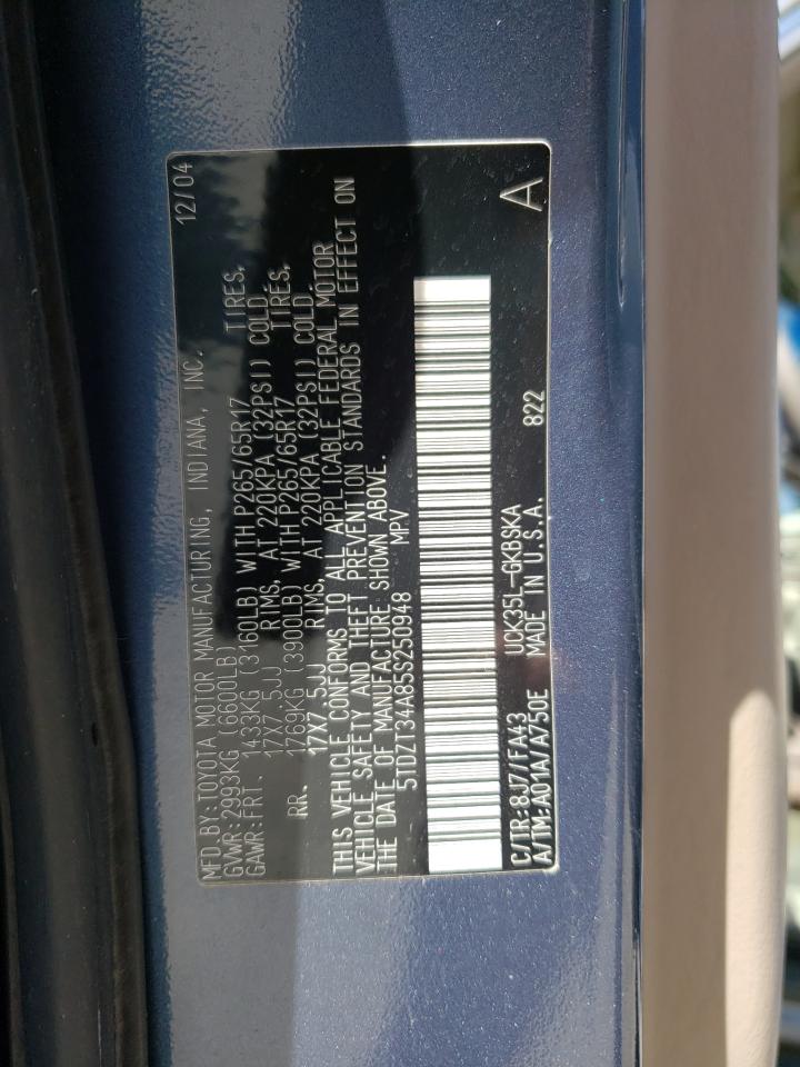 2005 Toyota Sequoia Sr5 VIN: 5TDZT34A85S250948 Lot: 61967675