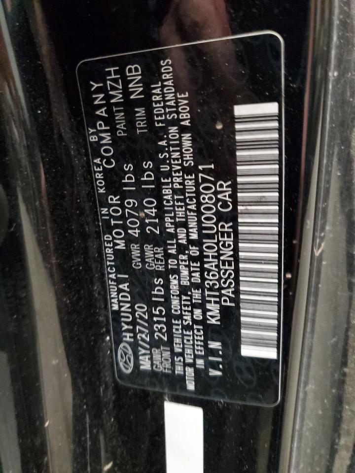 2020 Hyundai Veloster N VIN: KMHT36AH0LU008071 Lot: 61844555