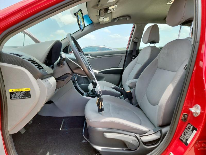  HYUNDAI ACCENT 2015 Червоний