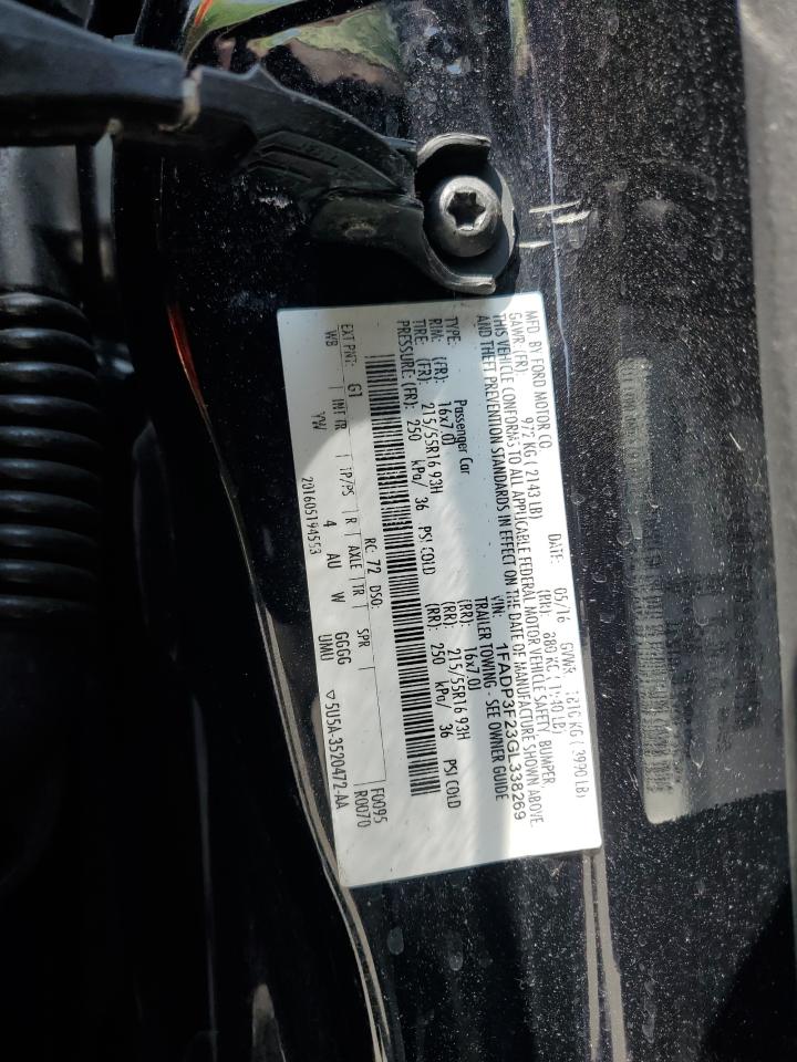 1FADP3F23GL338269 FORD FOCUS 2016