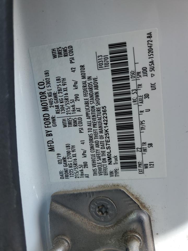 FORD TRANSIT 2019 VIN NM0LS7E25K1422365 фото 12