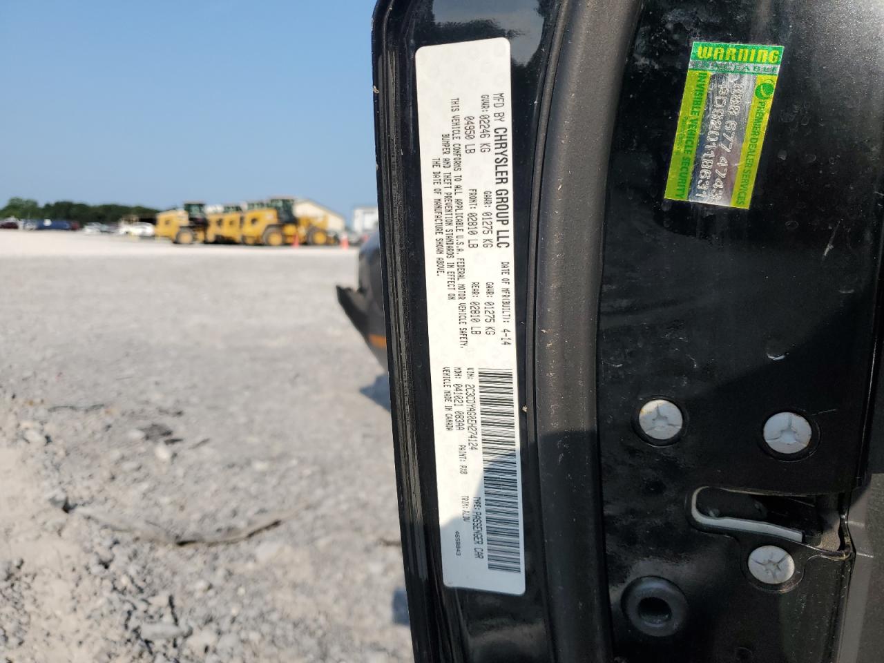 DODGE CHALLENGER 2014 VIN 2C3CDYAG0EH274124 фото 12