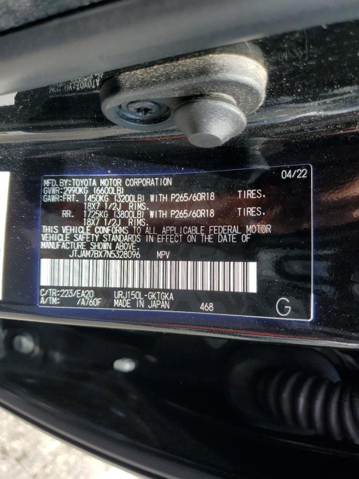 2022 Lexus Gx 460 VIN: JTJAM7BX7N5328096 Lot: 59969945