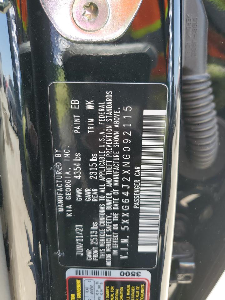2022 Kia K5 Gt Line VIN: 5XXG64J2XNG092115 Lot: 62408755