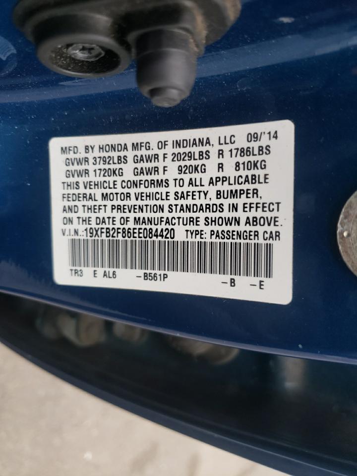 HONDA CIVIC 2014 VIN 19XFB2F86EE084420 фото 13