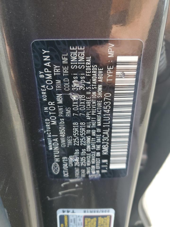 2020 Hyundai Tucson Limited VIN: KM8J3CAL1LU145370 Lot: 62810955