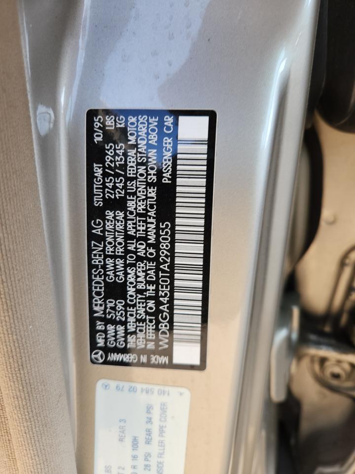 MERCEDES-BENZ S-CLASS 1996 VIN WDBGA43E0TA298055 фото 12