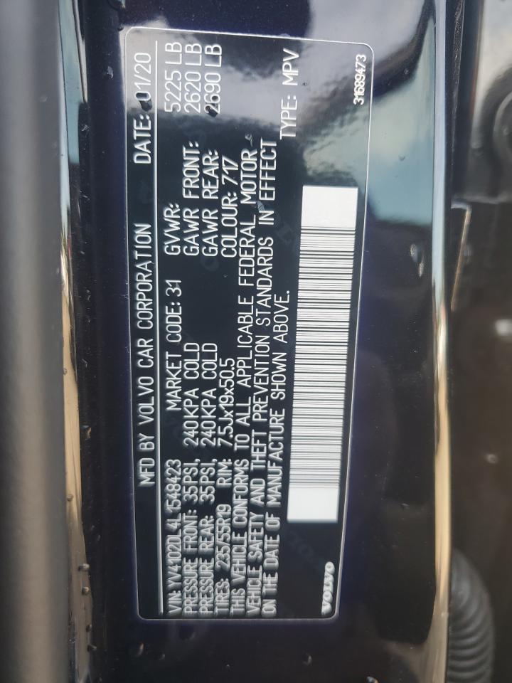 2020 Volvo Xc60 T5 Inscription VIN: YV4102DL4L1548423 Lot: 61635665