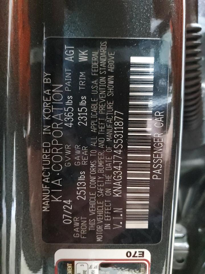 2025 Kia K5 Ex VIN: KNAG34J74S5311877 Lot: 61857495