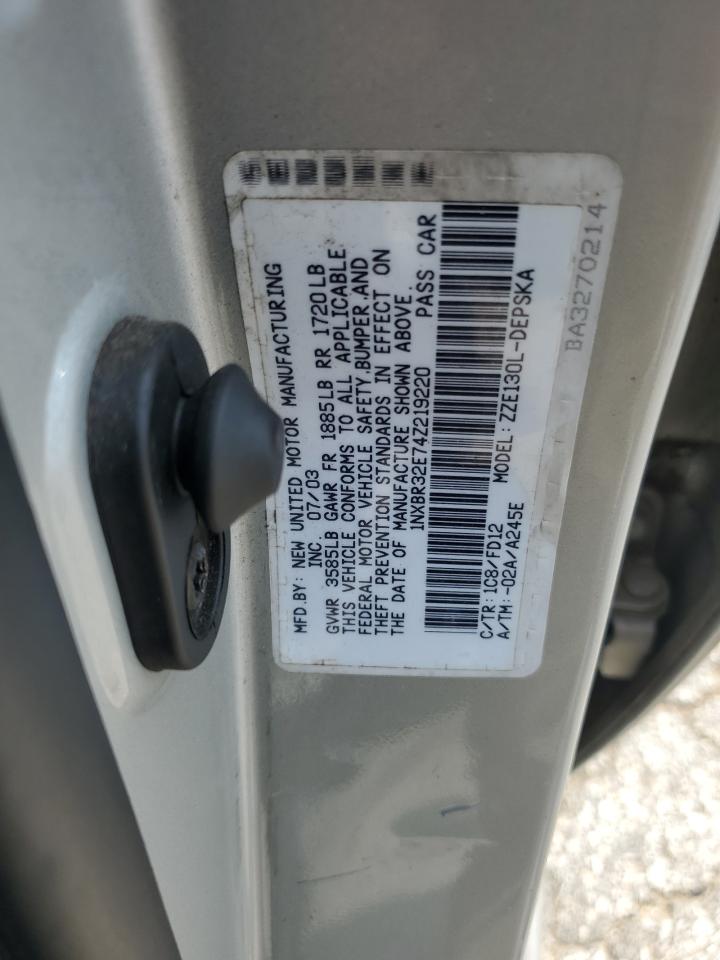 2004 Toyota Corolla Ce VIN: 1NXBR32E74Z219220 Lot: 63182525