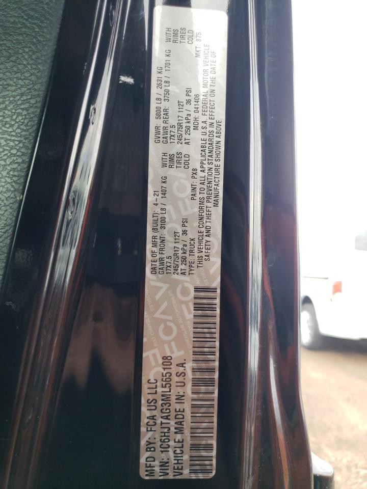 2021 Jeep Gladiator Sport VIN: 1C6HJTAG3ML565108 Lot: 61651975