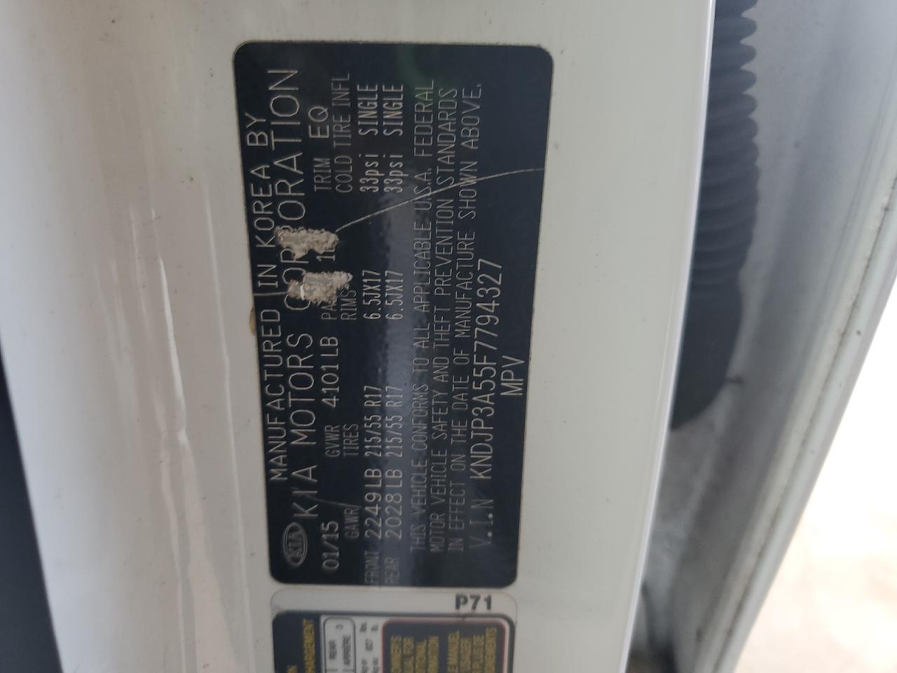 KIA SOUL 2015 VIN KNDJP3A55F7794327 zdjęcie 12