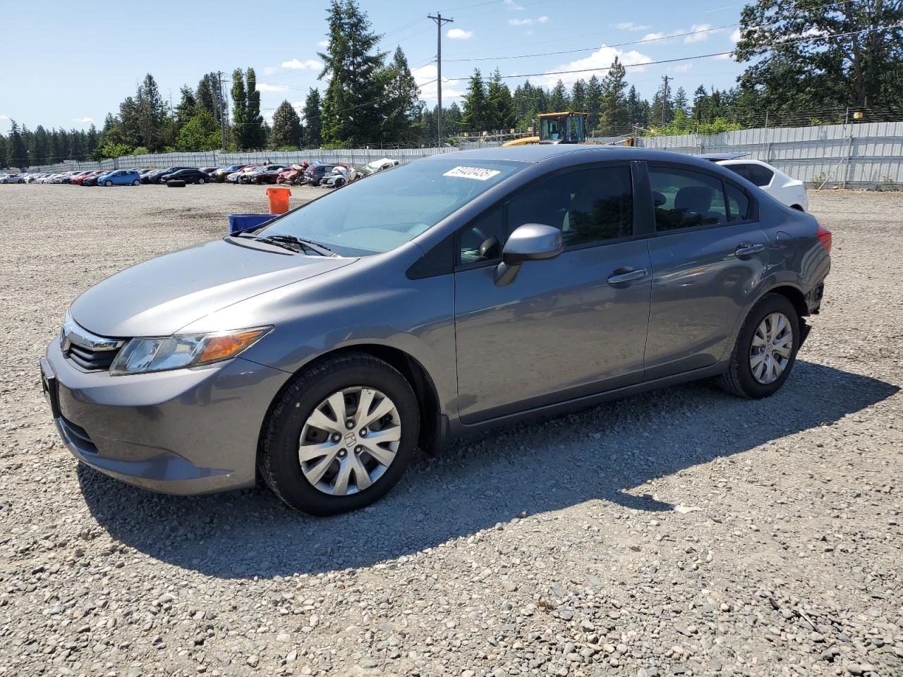 2012 Honda Civic Lx за продажба в Graham, WA - Rear End