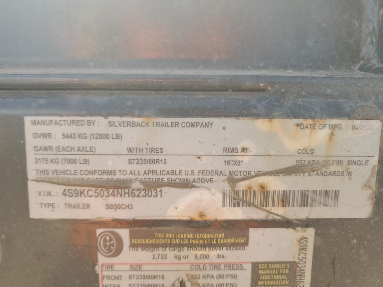 4S9KC5034NH623031 KAUFMAN ALL Models 2022