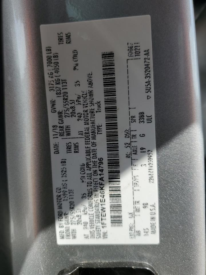 1FTEW1E46KFA14796 FORD F-150 2019
