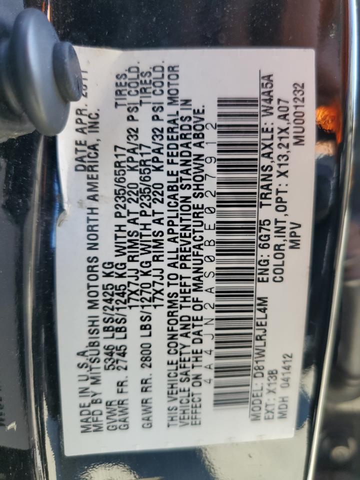 2011 Mitsubishi Endeavor Ls VIN: 4A4JN2AS0BE027912 Lot: 62352465