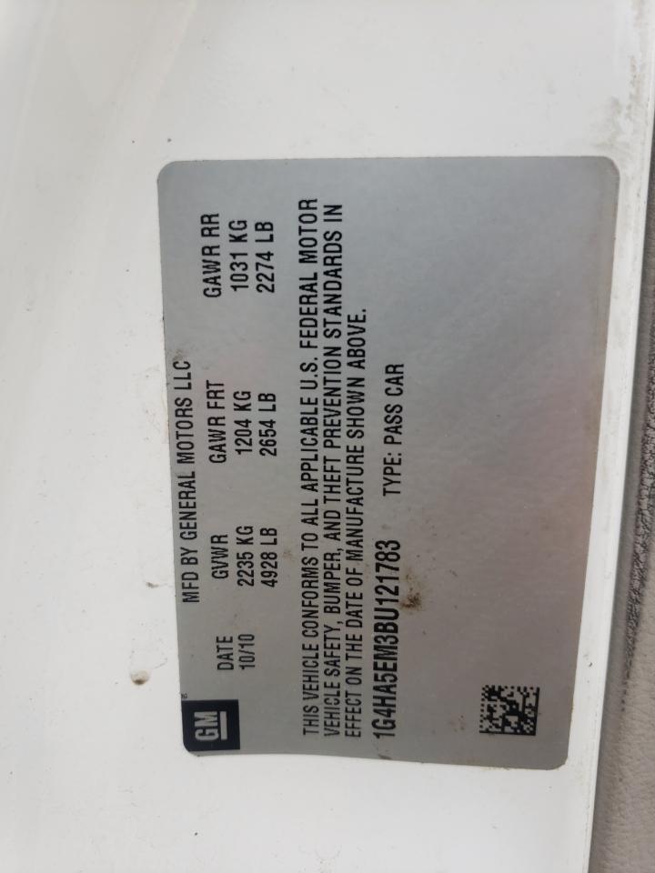 2011 Buick Lucerne Cx VIN: 1G4HA5EM3BU121783 Lot: 62278615