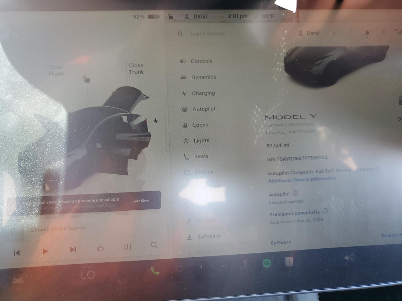 TESLA MODEL Y 2023 VIN 7SAYGDEE7PF585202 zdjęcie 9