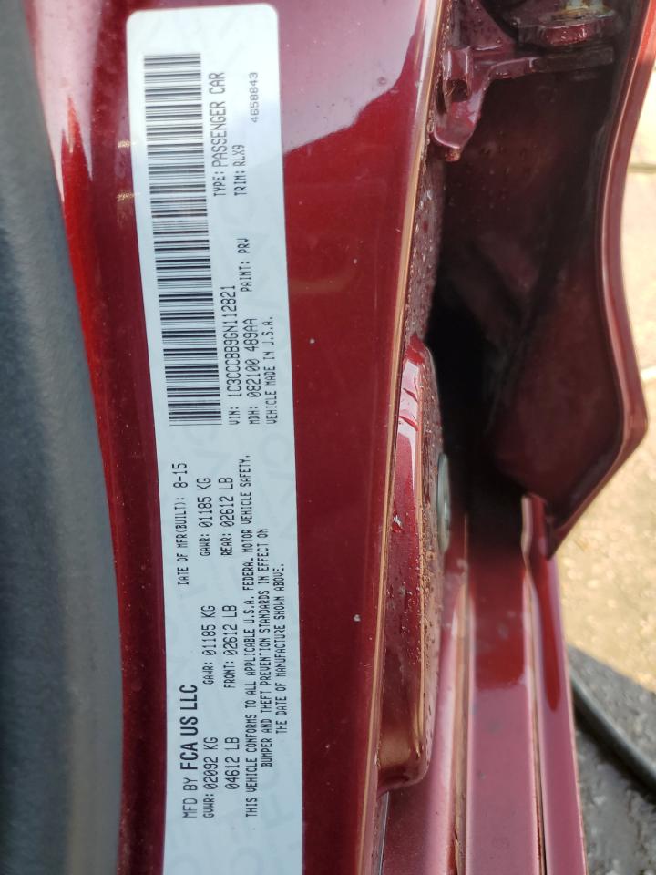 2016 Chrysler 200 S VIN: 1C3CCCBB9GN112821 Lot: 62073245