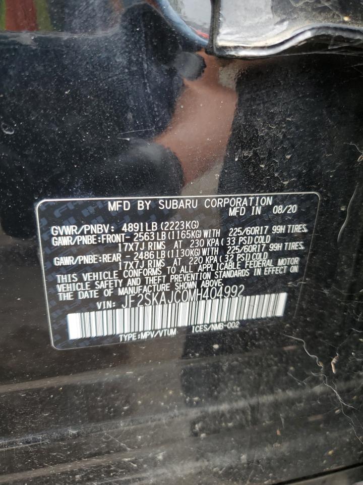 2021 Subaru Forester Premium VIN: JF2SKAJC0MH404992 Lot: 62152375