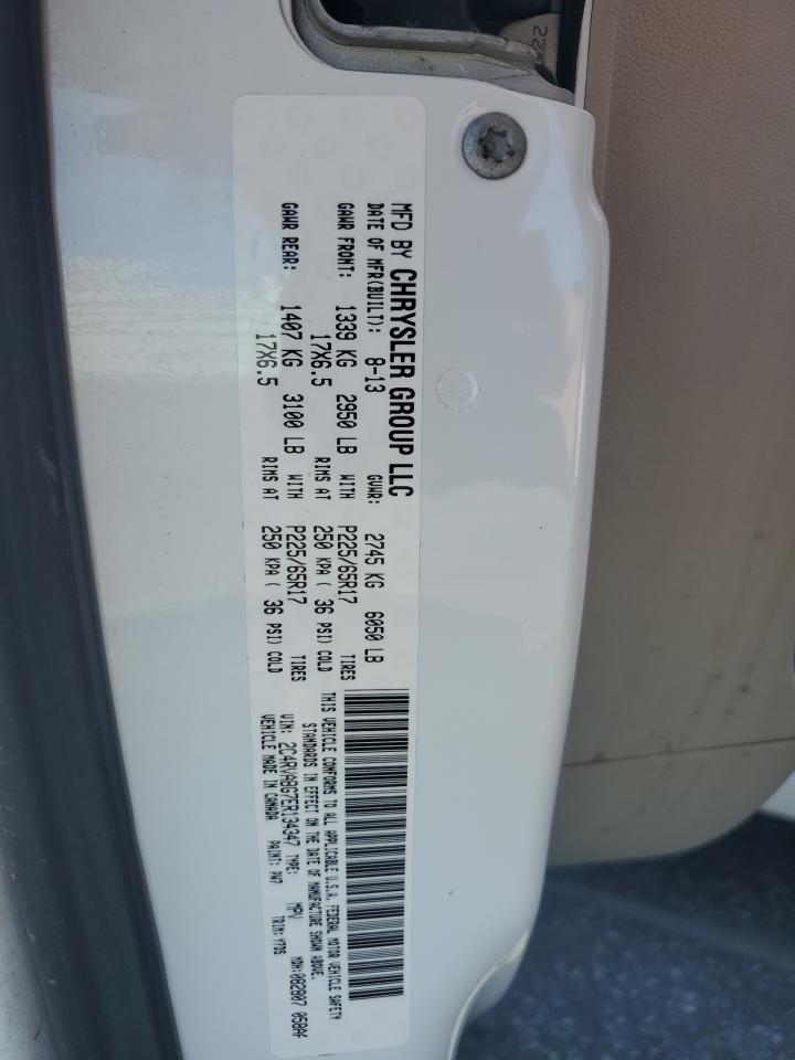 2014 Volkswagen Routan Se VIN: 2C4RVABG7ER134347 Lot: 61620855