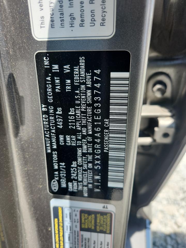 2014 Kia Optima Sx VIN: 5XXGR4A61EG337474 Lot: 62962405